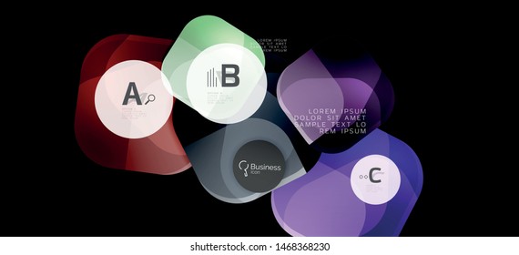 Fondo de los círculos gráficos de información. Símbolo del icono de éxito. Diseño gráfico de información vectorial. Elemento vector creativo. Decoración. Marco de la pancarta de información. Concepto futurista.