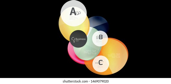 Info graphics circles background. Success icon symbol. Vector info graphic design. Creative vector element. Decoration element. Info banner frame. Futuristic concept.