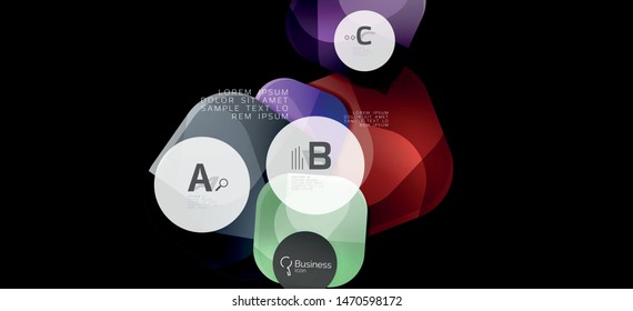 Infografiken kreisen um den Hintergrund. Symbol für Erfolg. Vektorgrafik-Design. Kreatives Vektorelement. Dekorationselement. Info-Banner-Rahmen. Futuristisches Konzept.
