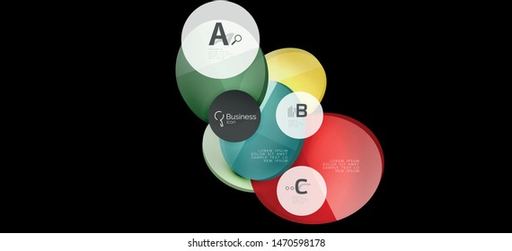Info graphics circles background. Success icon symbol. Vector info graphic design. Creative vector element. Decoration element. Info banner frame. Futuristic concept.