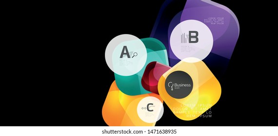 Info graphics circles background. Success icon symbol. Vector info graphic design. Creative vector element. Decoration element. Info banner frame. Futuristic concept.