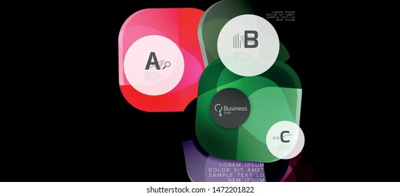 Info graphics circles background. Success icon symbol. Vector info graphic design. Creative vector element. Decoration element. Info banner frame. Futuristic concept.