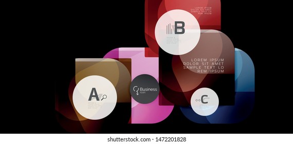 Info graphics circles background. Success icon symbol. Vector info graphic design. Creative vector element. Decoration element. Info banner frame. Futuristic concept.