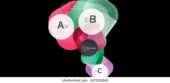 Info graphics circles background. Success icon symbol. Vector info graphic design. Creative vector element. Decoration element. Info banner frame. Futuristic concept.