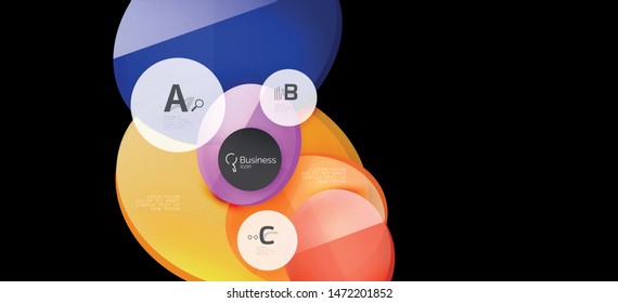 Info graphics circles background. Success icon symbol. Vector info graphic design. Creative vector element. Decoration element. Info banner frame. Futuristic concept.