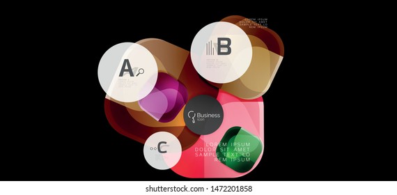 Info graphics circles background. Success icon symbol. Vector info graphic design. Creative vector element. Decoration element. Info banner frame. Futuristic concept.