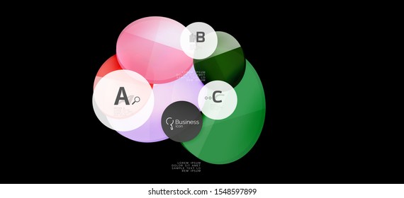 Fondo de los círculos gráficos de información. Símbolo del icono de éxito. Diseño gráfico de información vectorial. Elemento vector creativo. Decoración. Marco de la pancarta de información. Concepto futurista.