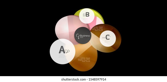 Infografiken kreisen um den Hintergrund. Symbol für Erfolg. Vektorgrafik-Design. Kreatives Vektorelement. Dekorationselement. Info-Banner-Rahmen. Futuristisches Konzept.