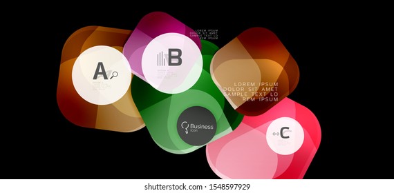 Fondo de los círculos gráficos de información. Símbolo del icono de éxito. Diseño gráfico de información vectorial. Elemento vector creativo. Decoración. Marco de la pancarta de información. Concepto futurista.