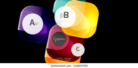 Fondo de los círculos gráficos de información. Símbolo del icono de éxito. Diseño gráfico de información vectorial. Elemento vector creativo. Decoración. Marco de la pancarta de información. Concepto futurista.