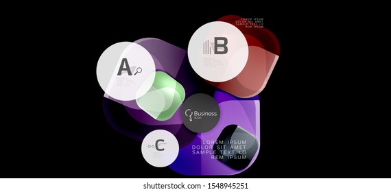Info graphics circles background. Success icon symbol. Vector info graphic design. Creative vector element. Decoration element. Info banner frame. Futuristic concept.