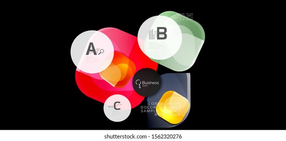 Info graphics circles background. Success icon symbol. Vector info graphic design. Creative vector element. Decoration element. Info banner frame. Futuristic concept.