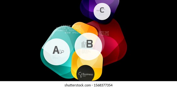 Info graphics circles background. Success icon symbol. Vector info graphic design. Creative vector element. Decoration element. Info banner frame. Futuristic concept.