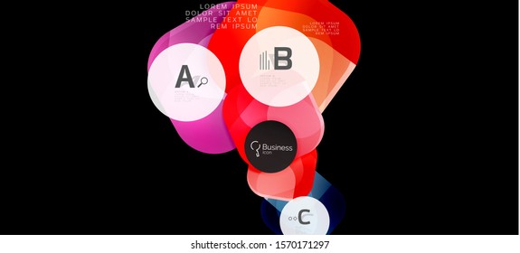 Info graphics circles background. Success icon symbol. Vector info graphic design. Creative vector element. Decoration element. Info banner frame. Futuristic concept.