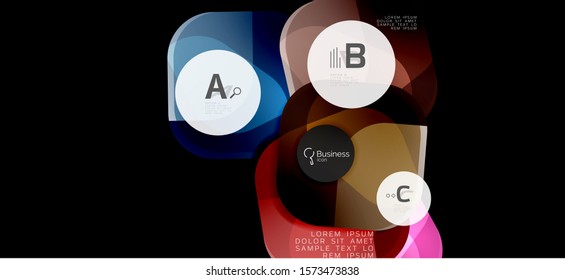 Fondo de los círculos gráficos de información. Símbolo del icono de éxito. Diseño gráfico de información vectorial. Elemento vector creativo. Decoración. Marco de la pancarta de información. Concepto futurista.