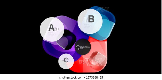 Fondo de los círculos gráficos de información. Símbolo del icono de éxito. Diseño gráfico de información vectorial. Elemento vector creativo. Decoración. Marco de la pancarta de información. Concepto futurista.
