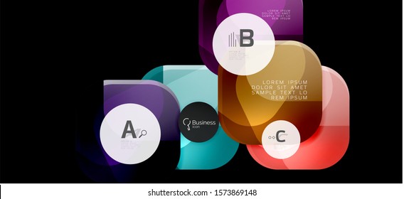Info graphics circles background. Success icon symbol. Vector info graphic design. Creative vector element. Decoration element. Info banner frame. Futuristic concept.