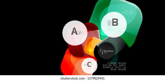 Fondo de los círculos gráficos de información. Símbolo del icono de éxito. Diseño gráfico de información vectorial. Elemento vector creativo. Decoración. Marco de la pancarta de información. Concepto futurista.