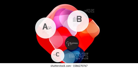 Fondo de los círculos gráficos de información. Símbolo del icono de éxito. Diseño gráfico de información vectorial. Elemento vector creativo. Decoración. Marco de la pancarta de información. Concepto futurista.