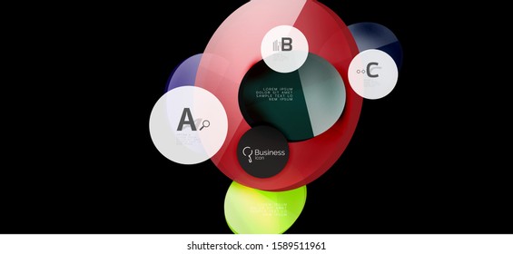 Info graphics circles background. Success icon symbol. Vector info graphic design. Creative vector element. Decoration element. Info banner frame. Futuristic concept.