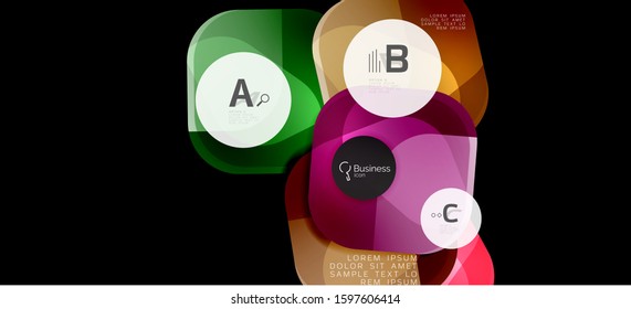 Infografiken kreisen um den Hintergrund. Symbol für Erfolg. Vektorgrafik-Design. Kreatives Vektorelement. Dekorationselement. Info-Banner-Rahmen. Futuristisches Konzept.