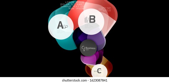 Info graphics circles background. Success icon symbol. Vector info graphic design. Creative vector element. Decoration element. Info banner frame. Futuristic concept.
