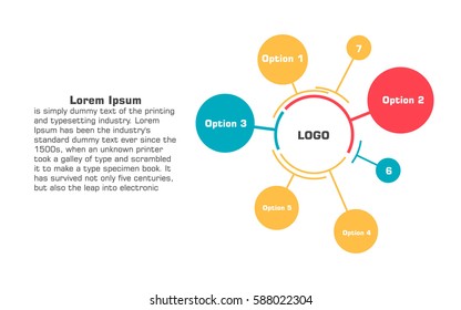 Info Graphics With Circles And Options Vector Illustration