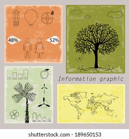Info graphics collection, charts, symbols, graphic vector elements 