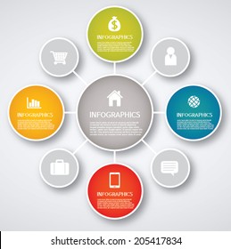 info graphics - colorful graph, circle