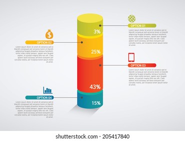 info graphics - colorful graph,cylinder 