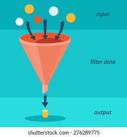 Info graphics of data filter