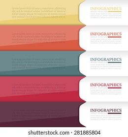 Info graphics design template. Business concept with 5 options.