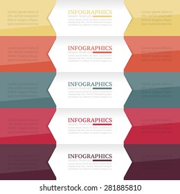 Info graphics design template. Business concept with 5 options.