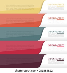 Info graphics design template. Business concept with 5 options.