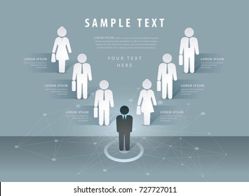 Info graphics design template, Team Business data process chart. Vector illustration for presentation