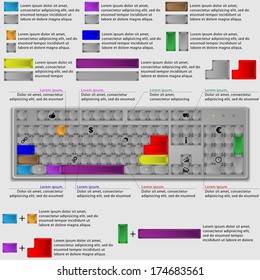 Info graphics elements of keyboard.vector