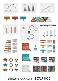 Info graphics elements. Vector diagram collection. 