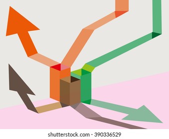 info graphics green orange brown