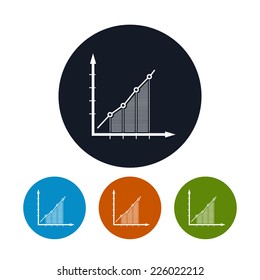 Info graphics icon, schedule ,  the four types of colorful round icons, vector illustration