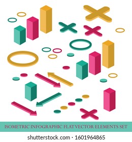 Info graphics isometric elements vector illustrations.