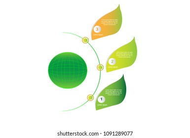 Info graphics love earth design for insert text with white background, vector art and illustration.