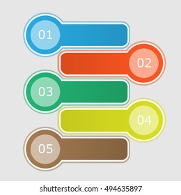 info graphics number options template design