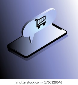 Info graphics on the topic of online shopping. Vector graphics.