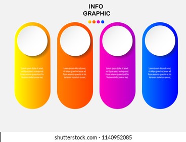 Info graphics Presentation business template with 4 options.can be used for workflow layout, diagram, annual report, web design. Business concept  Vector illustration eps.10