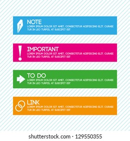 Info graphics for presentation from set of color button