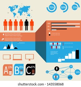 Info graphics set. World Map and Information Graphics
