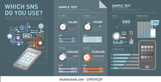 info graphics IT Social network service