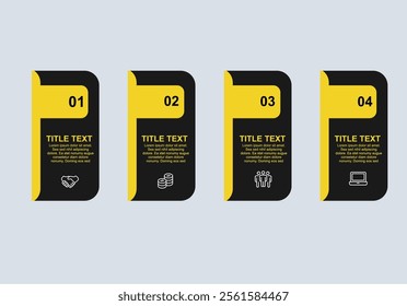 Info Graphics Steps Business Icons Design
