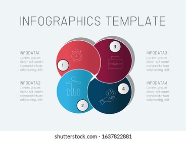 Info graphics template for business project. Creative idea design. Flat vector illustration for template, brochure or presentation.