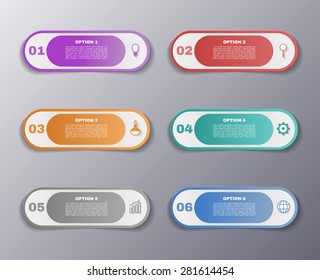 Info graphics template with number options for your presentation ,business, education, website, brochure and flyer